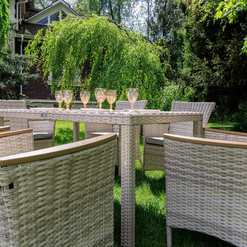 Aros обеденный комплект бежевого цвета на 6 персон