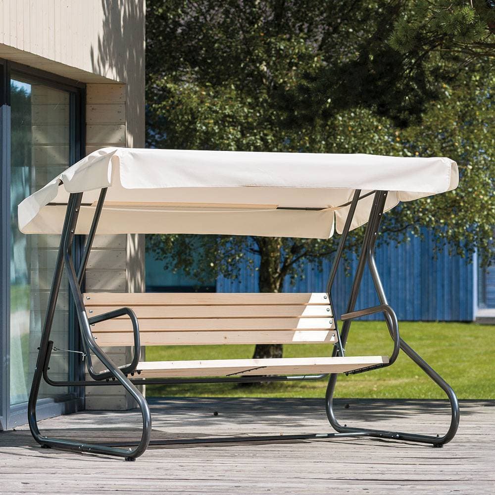 Садовые качели с деревянным сиденьем Toledo PATIO